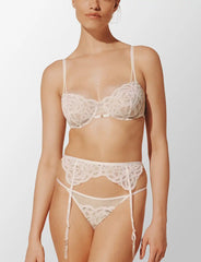 Rose Lace Unlined Demi Bra