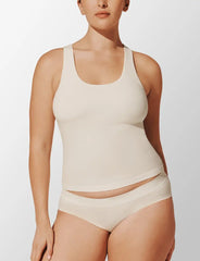 Seamless Stretch Cotton Shelf Tank Top
