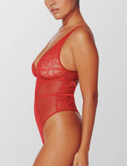 Rose Lace Unlined Bodysuit