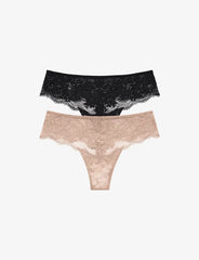 All Day Lace Thong 2 Pack