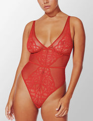Rose Lace Unlined Bodysuit