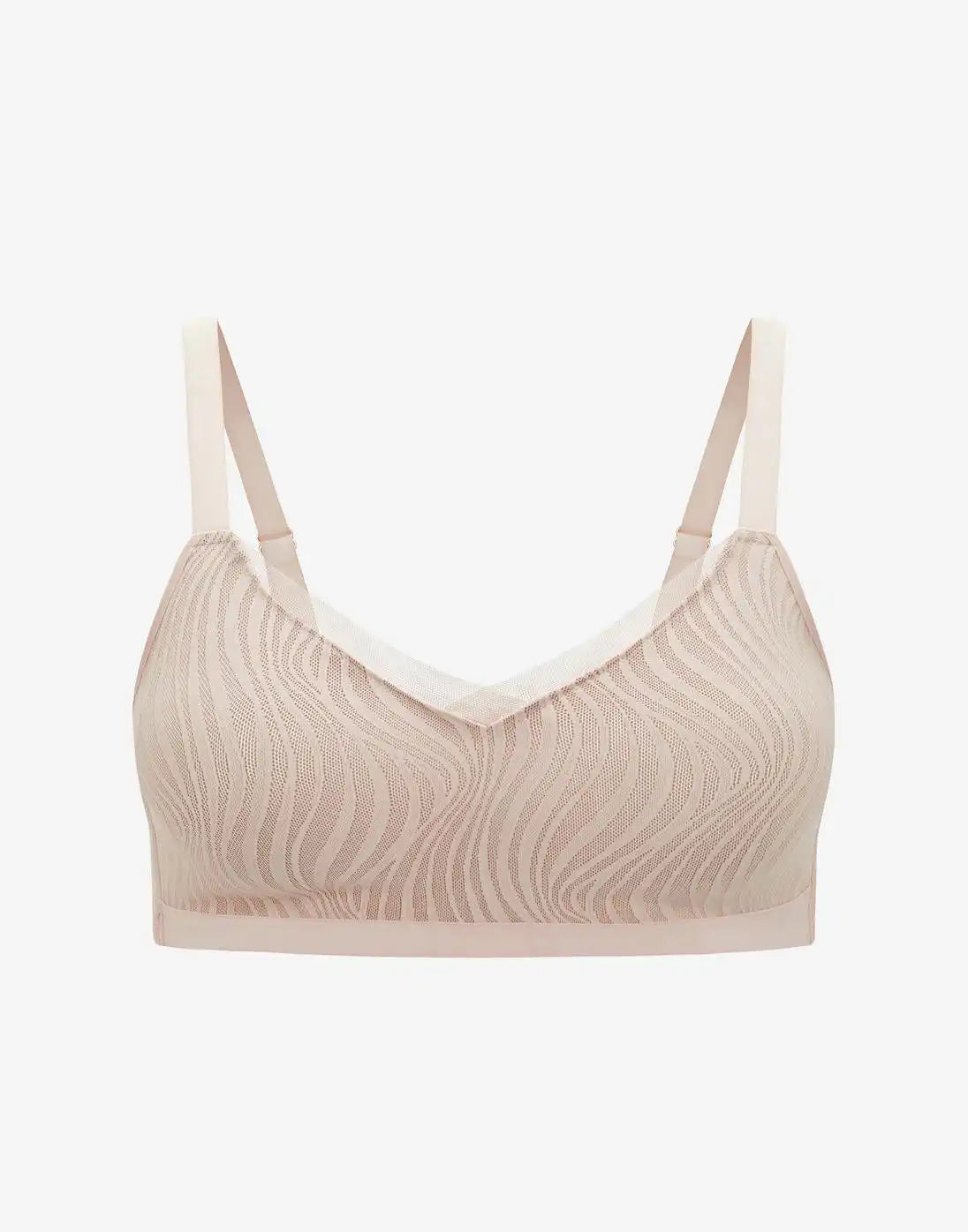 24/7® Classic Smooth Lace Wireless Minimizer Bra
