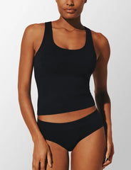 Seamless Stretch Cotton Shelf Tank Top