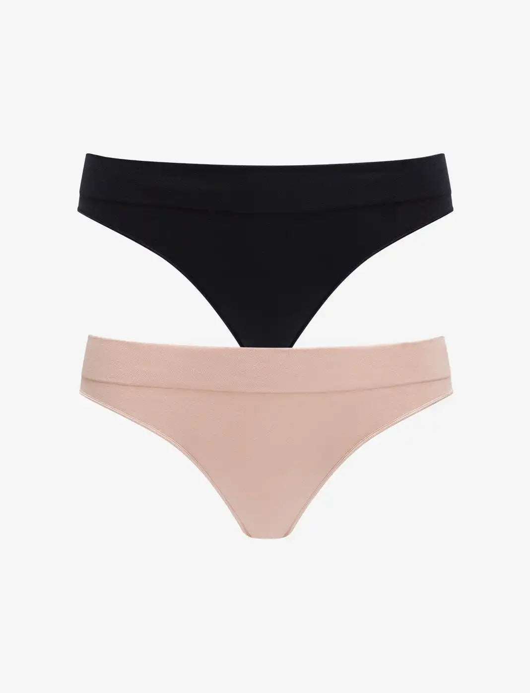 Seamless Stretch Cotton Thong - 2 Pack